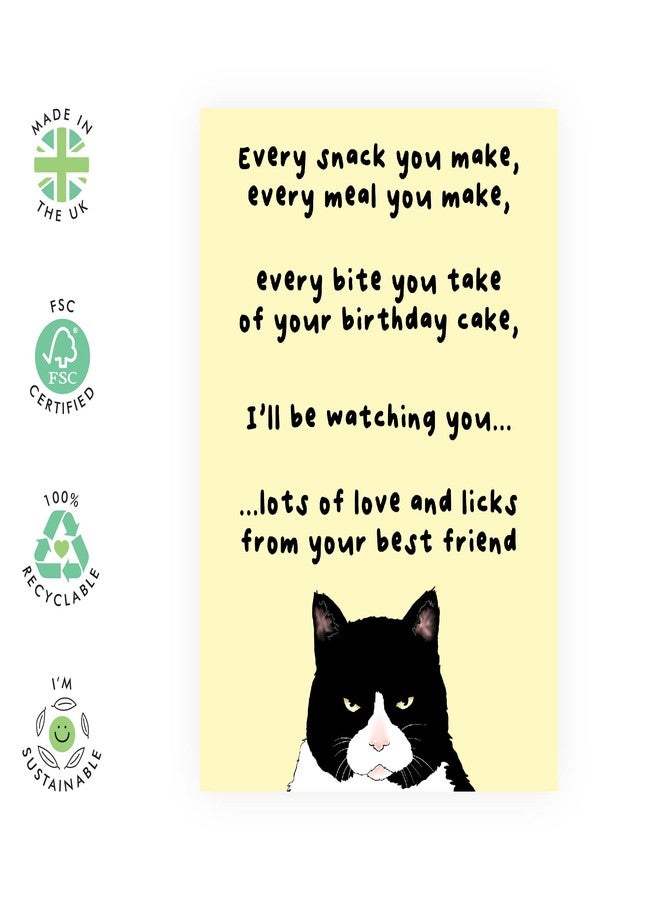 CENTRAL 23 Father's Day Card for Cat Dad - Cute Birthday Greeting From Your Cat - for Men, Him, Guys, Daddy, Papa, Gents, Pet Lovers, Old Man, Grandpa, Pops - Vegan Ink - Comes With Fun Stickers - Image 2