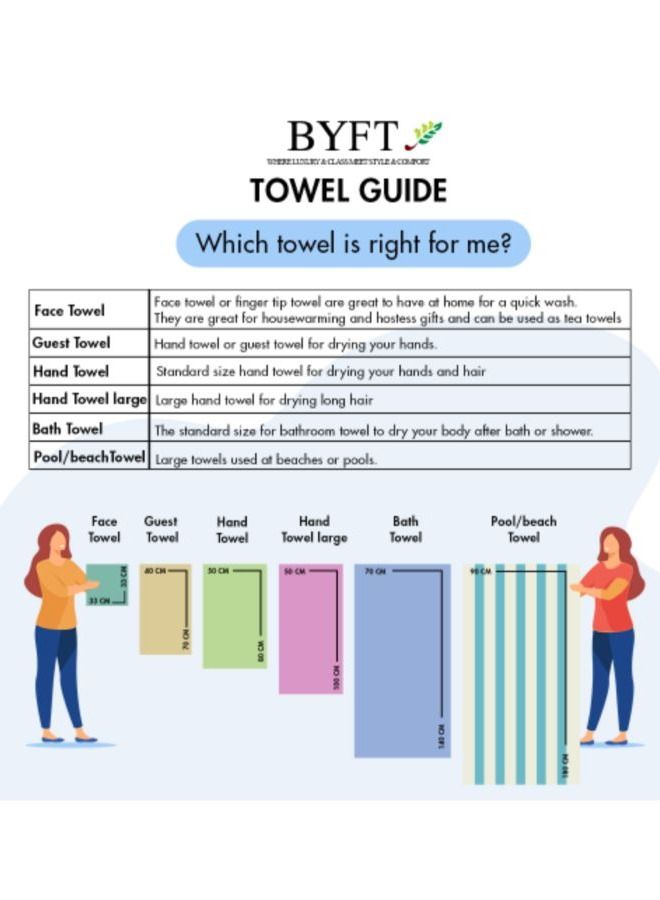 بيفت منشفة يد فاخرة من دافوديل (بورجوندي) (40 × 60 سم - مجموعة من قطعة واحدة) قطن، عالية الامتصاص وسريعة الجفاف، بياضات حمام عالية الجودة للفنادق والمنتجعات الصحية مع دوبي ماسي مخطط - 500 جرام لكل متر مربع - Image 5