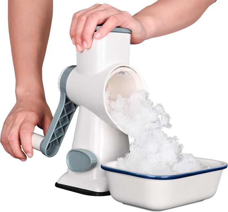 QUELIEN Manual Ice Crusher & Slushy Maker, Portable Crushed Ice Maker with Stainless Steel Blades, Non-Slip Suction Base & Hand Crank - Easy to Clean, Ideal Ice Crusher for Summer Drinks at Home - Image 1