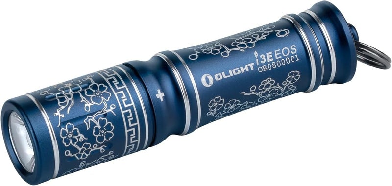 OLIGHT i3E EOS Mini Pocket Torch - 90 Lumens EDC Flashlight, Compact Keychain LED Lamp (Blue Porcelain) - Image 1
