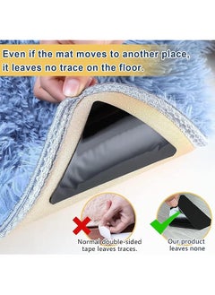 12 Pieces Anti Slip Rug Grippers Carpet Gripper Carpet Tape Rug Underlay Double Sided Washable Removable Anti Curling Corner Carpet Gripper Non Slip Renewable Rug Tape - pzsku/Z3A255947F29ABBE8C900Z/45/_/1741446819/81058f46-06c5-4fc7-b582-426d7caeb054