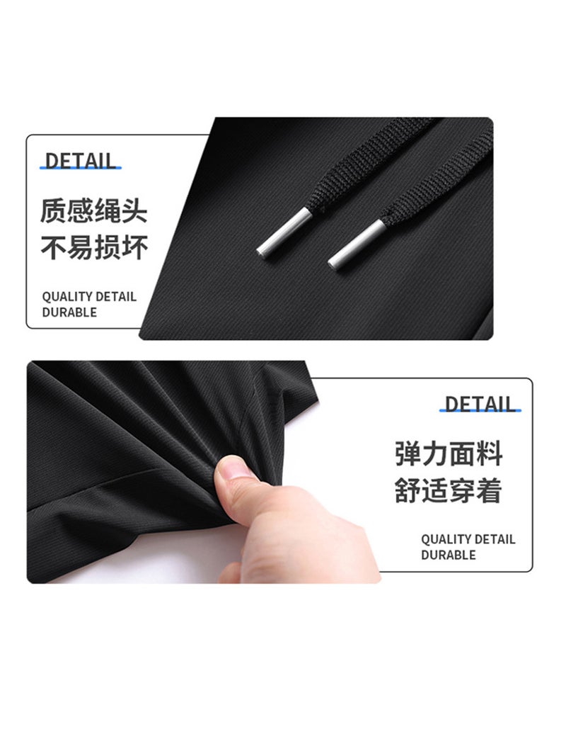 Summer Men'S High-Elastic Ice Silk Shorts Sports Five-Point Pants Vertical Stripes Summer Thin Beach Pants Can Be Printed With Logo - Image 4