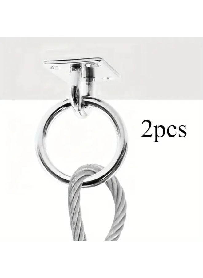 2 Pcs Heavy Duty Stainless Steel Wall Mounted Hooks for Yoga Hammocks Hanging Chairs - Image 2