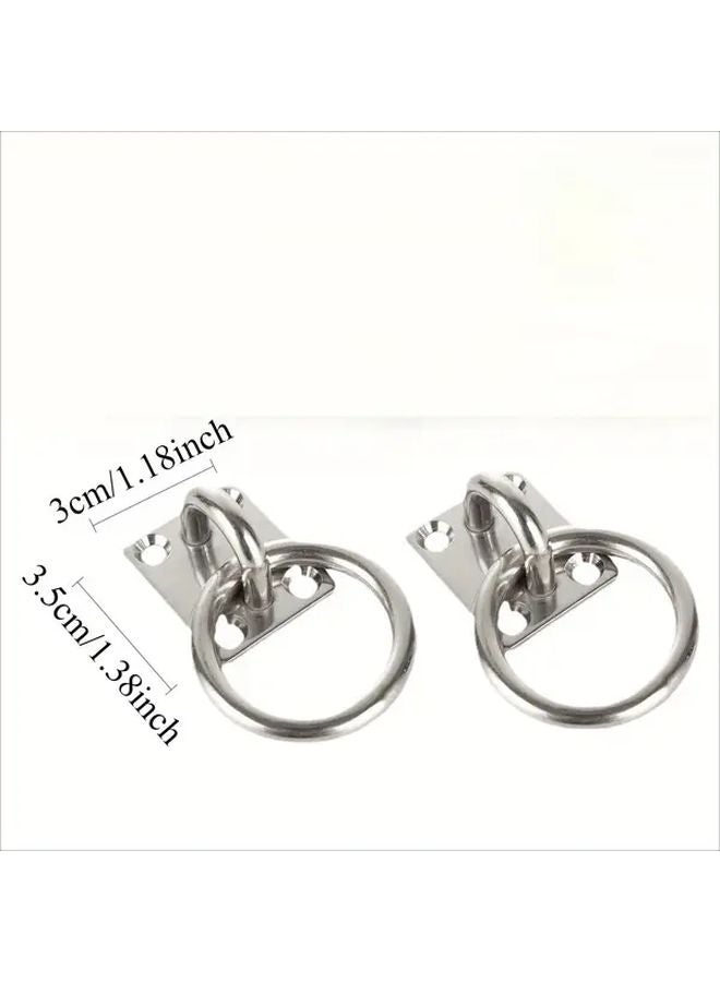 2 Pcs Heavy Duty Stainless Steel Wall Mounted Hooks for Yoga Hammocks Hanging Chairs - Image 1