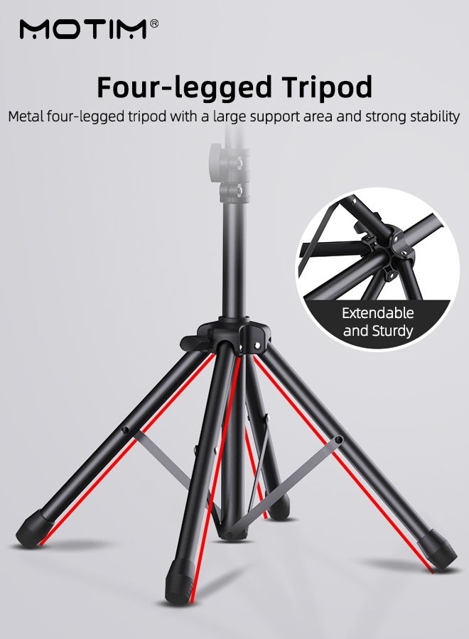 Motim Projector Stand Tripod with Phone Holder, Multifunctional Laptop Floor Stand Adjustable Height 51 Inches, Projector Tripod Stand, Laptop Tripod Stand, Projector Stand for Outdoor Movies - Image 3