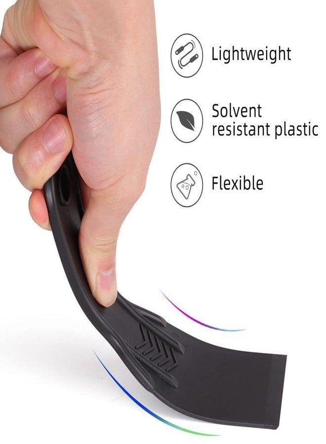 TARINI Plastering Tools, Wallpaper Scraper, Filler Tool, 5 Pcs Silicone Spatula & Scraper Set - Multi-Purpose Wallpaper Scraper, Car Film Scraper for Home & Auto Use - Image 4