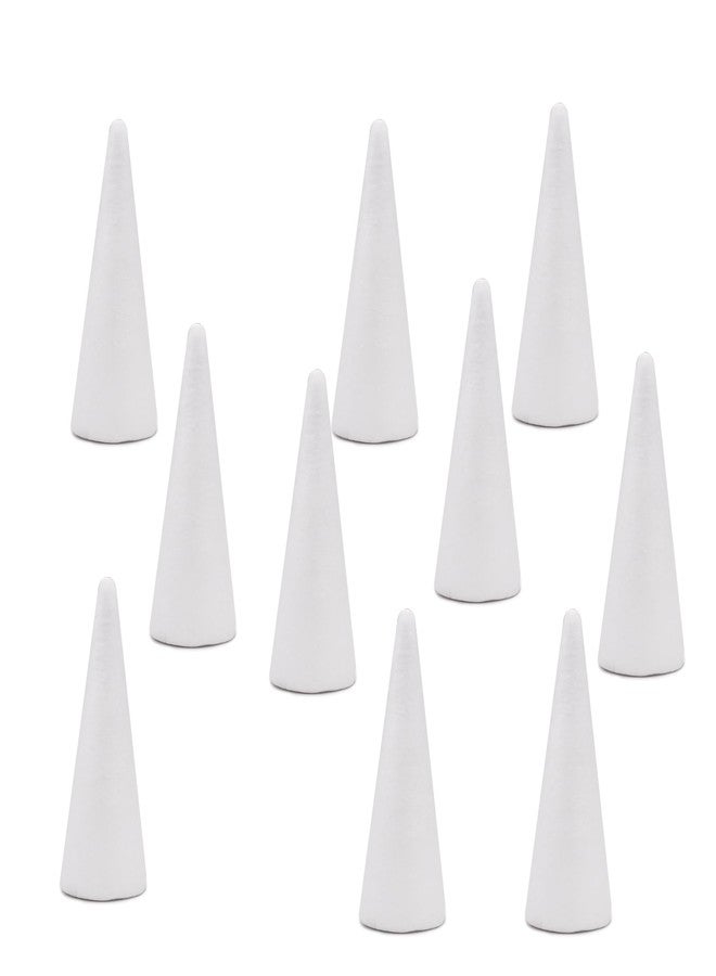 Crafare 10 Pack Foam Cones Polystyrene Cone 2x4 Inch for Christmas Tree Project Wedding Table Centerpiece Arts Crafts Supplies and Floral Arrangement - Image 1