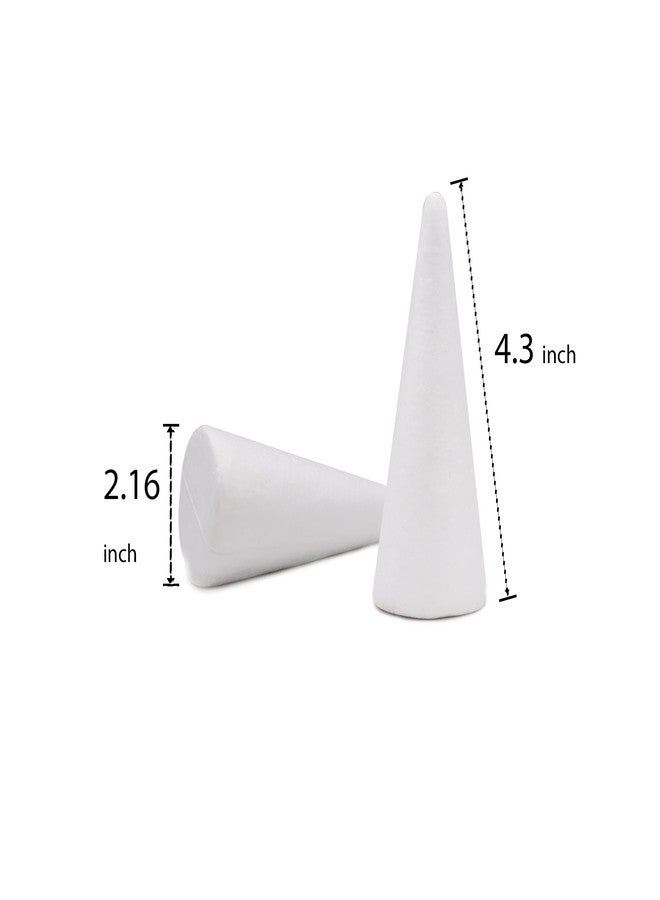 Crafare 10 Pack Foam Cones Polystyrene Cone 2x4 Inch for Christmas Tree Project Wedding Table Centerpiece Arts Crafts Supplies and Floral Arrangement - Image 2