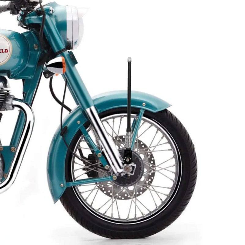 Autofetch Bike Aluminium Antenna Rod with Chrome Cap and Spring for Royal Enfield Standard 350 Twin Spark