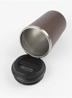 QSHOP QSHOP® 350ml Stainless Steel Vacuum Insulated Thermal Mug, Leakproof BPA Free Sports Water Coffee Tea Travel Mug for Hot or Cold Premium (Brown)  - Image 5