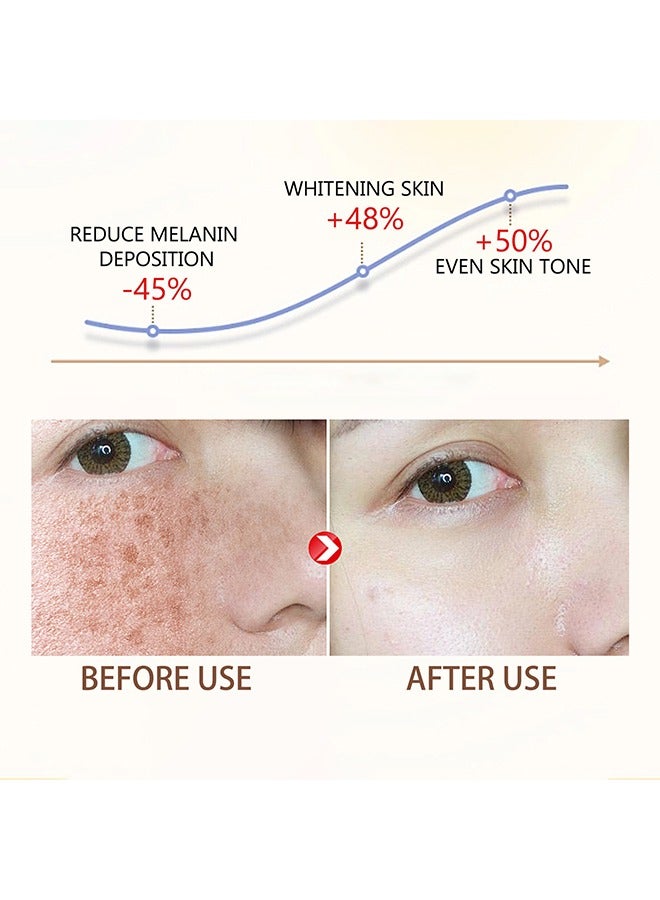 Lanthome Glutathione White Cream - Facial Dark Spots Remover 2% Glutathione Face Cream Whitening Moisturizing Facial Cream Face Moisturizer Facial Skin Care Cream Intensive Lightening Facial Cream 20g - Image 5