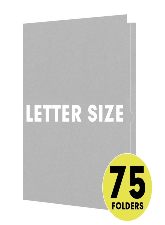 RAZCC Two Pocket Folders, RAZCC 75 Pack 2 Pocket Folders Fit Letter Size Paper, Paper Folders with Pockets for School Office Business Home, Grey - Image 4