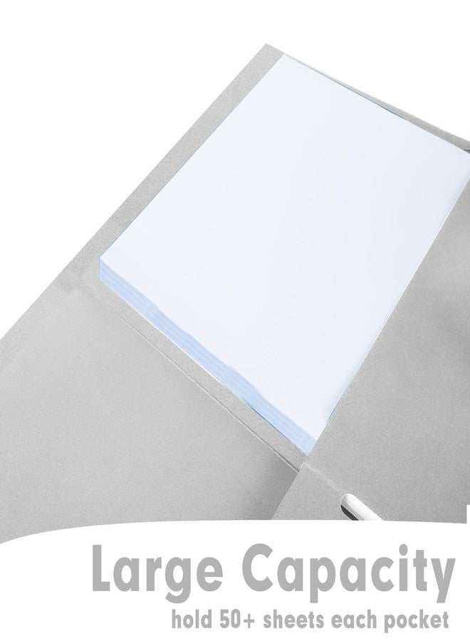 RAZCC Two Pocket Folders, RAZCC 75 Pack 2 Pocket Folders Fit Letter Size Paper, Paper Folders with Pockets for School Office Business Home, Grey - Image 5