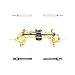 RCAWD Fourth Version Brass SCX24 Front Portal Axles Wide Axle Highly Rigid Driveshaft Thickened Screws for Axial 124 SCX24 AX24 Series Upgrades Parts Gold - Image 2