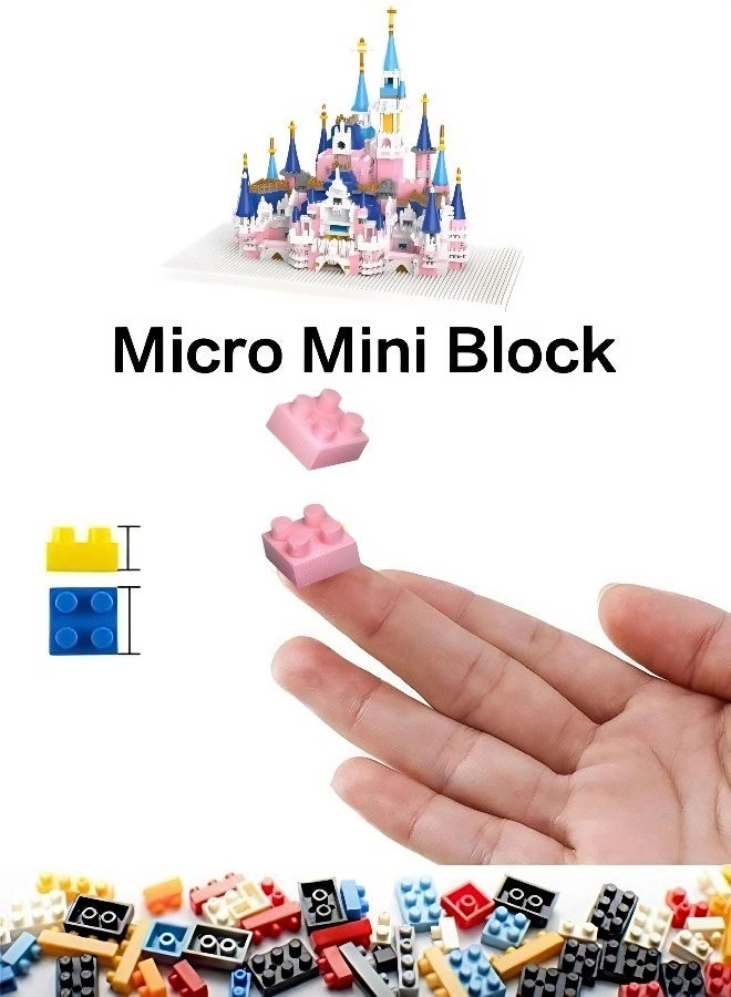 This 3008-piece pink princess castle building block set, a mini castle building block set, a miniature toy building block model kit, a parent-child interactive miniature dollhouse assembly model, and a cube toy set, is the perfect gift for children on holidays such as New Year, parties, and birthdays. - Image 5