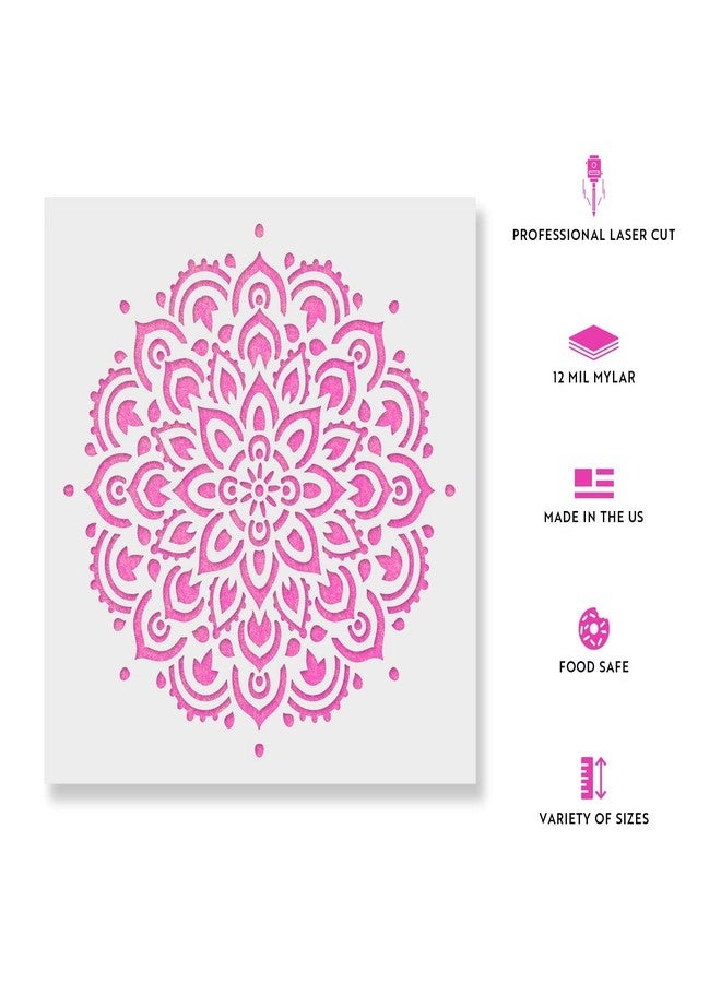 Stencil Revolution Mandala Stencil Template - Reusable Large or Small Mandala Sizes for Crafts - Perfect Wall Stencils for Home Decor - Image 2