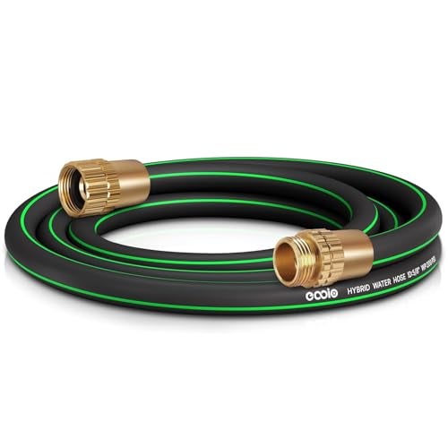 EOOIO Heavy Duty Garden Hose 6ft, NON-EXPANDABLE Flexible Water Hose, Kink Resistant Lightweight Hybrid Hose, Leakproof Hose Male to Female Fittings - Image 1