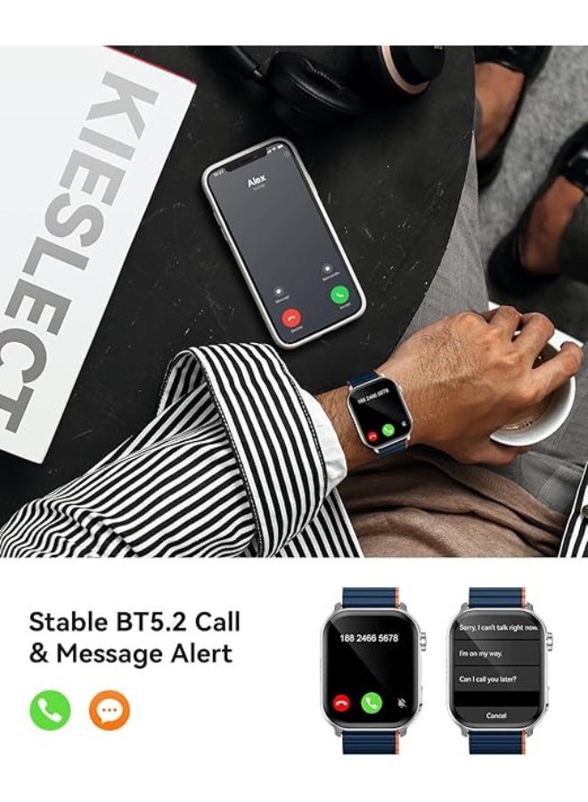 Kieslect Smart Watch for Men Women(Answer/Make Calls), 2.01" AMOLED HD Display Heart Rate Sleep Monitor Fitness Activity Tracker for Android iOS - Image 2