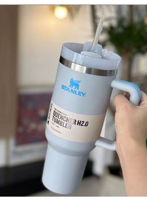 Stanley Quencher H2.0 FlowState Stainless Steel Vacuum Insulated Tumbler with Lid and Straw for Water, Iced Tea or Coffee, 40 oz