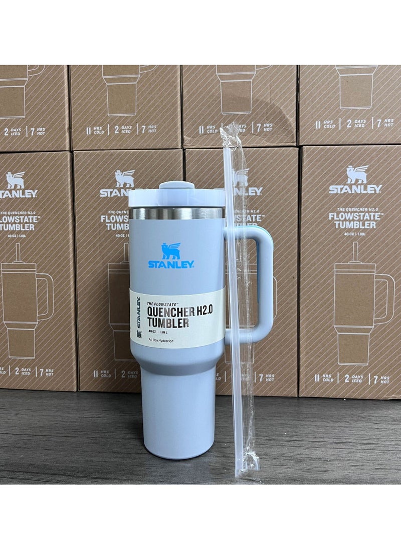 Stanley Quencher H2.0 FlowState Stainless Steel Vacuum Insulated Tumbler with Lid and Straw for Water, Iced Tea or Coffee, 40 oz
