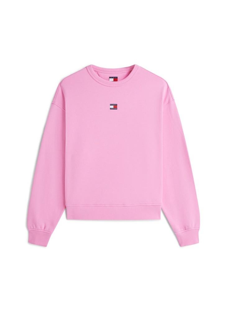 TOMMY JEANS Tommy Badge Boxy Fleece Sweatshirt - Image 5