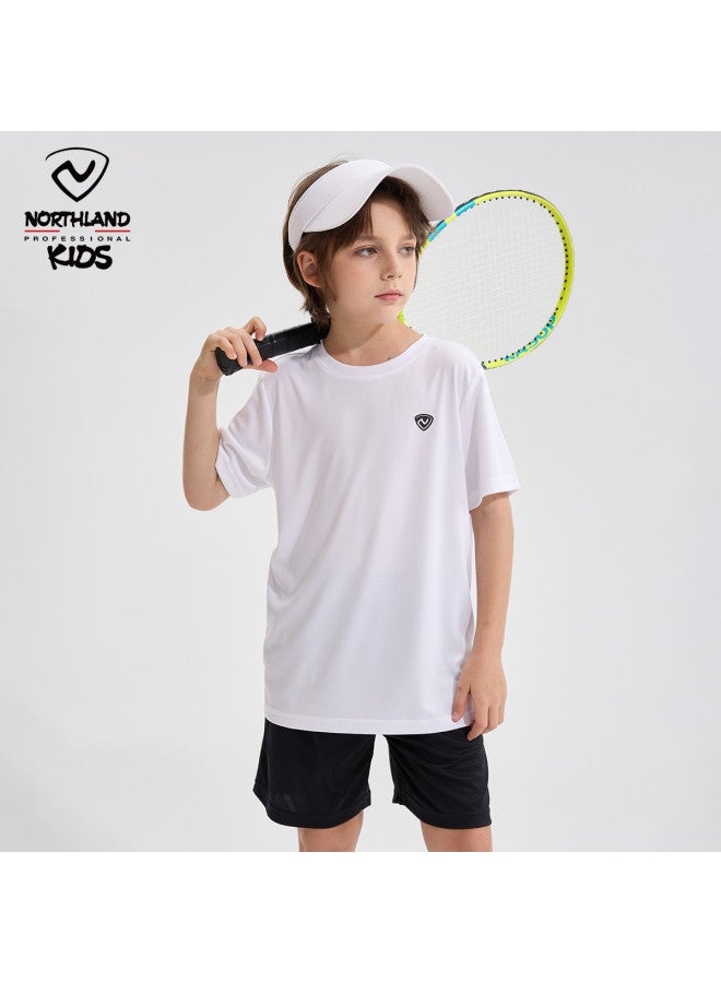 NorthLand Kids' Summer Moisture-wicking Quick-dry Sport Set - Boys' Breathable Outdoor Casual Soft Top & Shorts 2-piece - Image 4