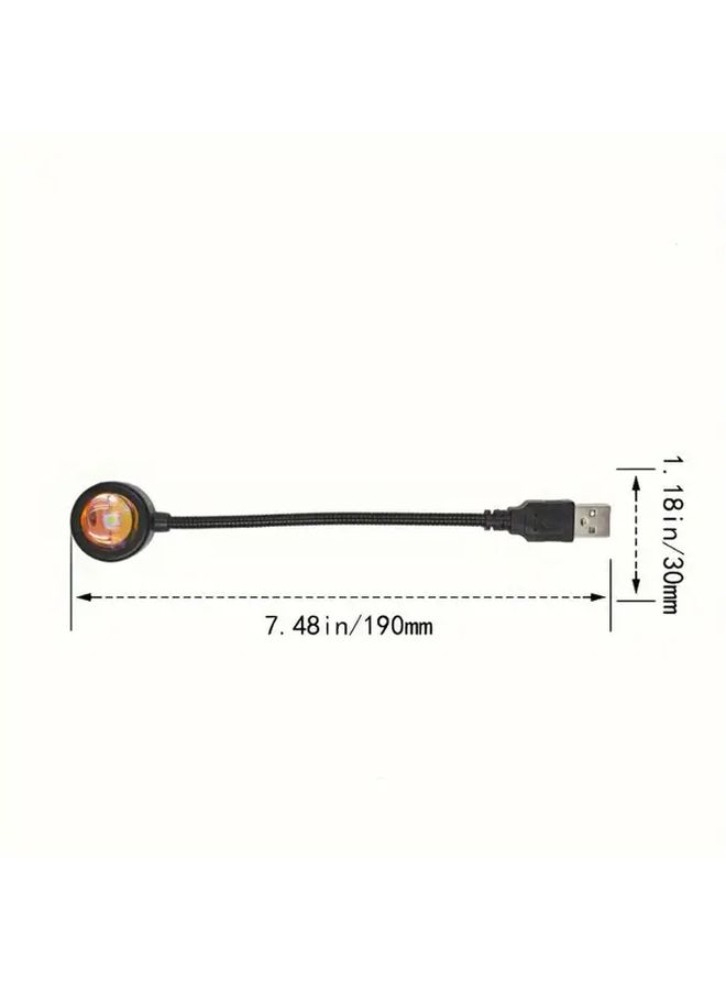 مصباح صغير بتأثير غروب الشمس بتقنية USB بألوان قوس قزح متعددة - 7 ألوان للتزيين والهدايا - Image 2