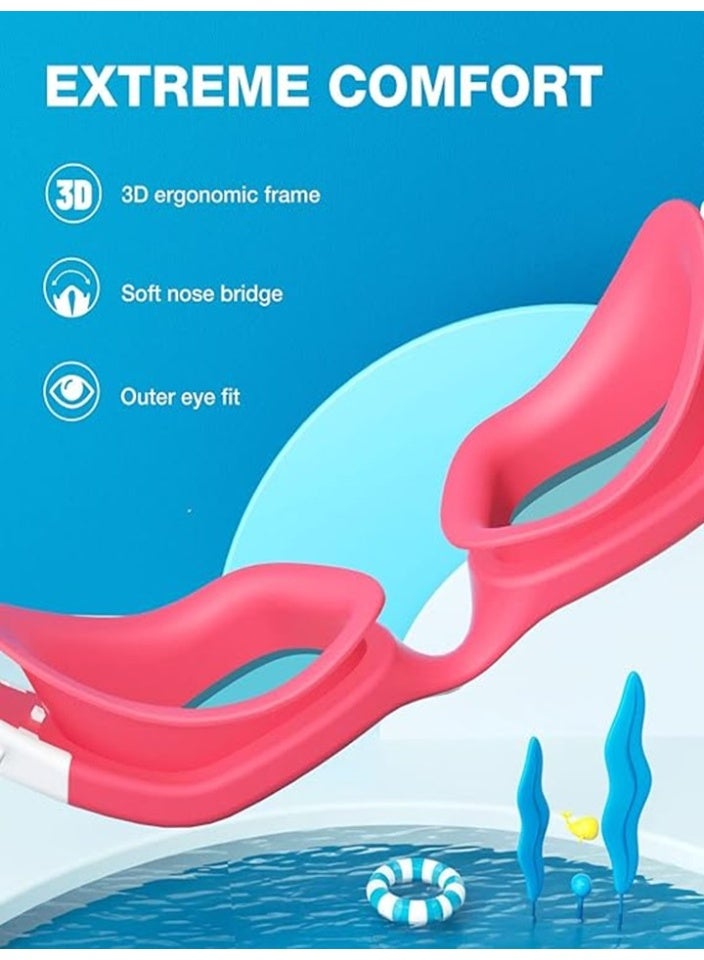 زيونور نظارات سباحة مستقطبة للأطفال و الشباب من زينور، مضادة للضباب وحماية من الأشعة فوق البنفسجية للأعمار من 6 إلى 14 عامًا - Image 3