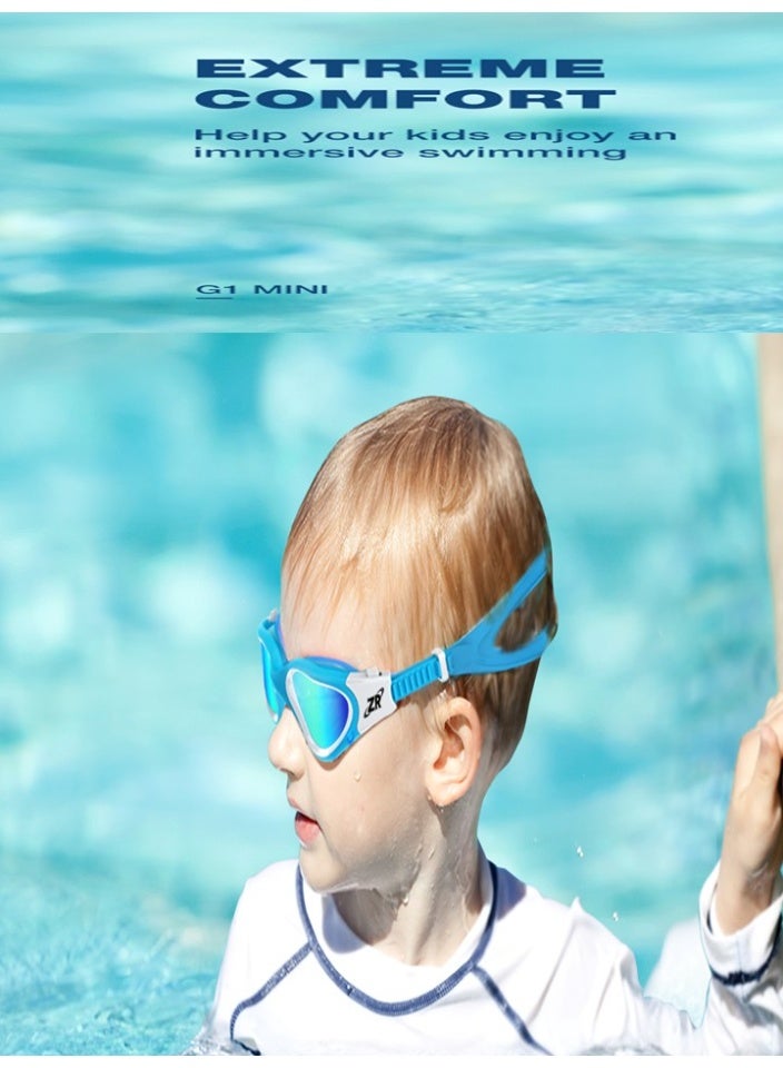 زيونور نظارات سباحة مستقطبة للأطفال و الشباب من زينور، مضادة للضباب وحماية من الأشعة فوق البنفسجية للأعمار من 6 إلى 14 عامًا - Image 5