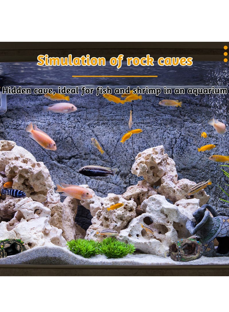 Aquarium Decor Set, 2 Resin Ornaments, Broken Barrel Design for Fish Tank Landscaping and Hiding Spots, Perfect for Aquatic Environments - Image 4