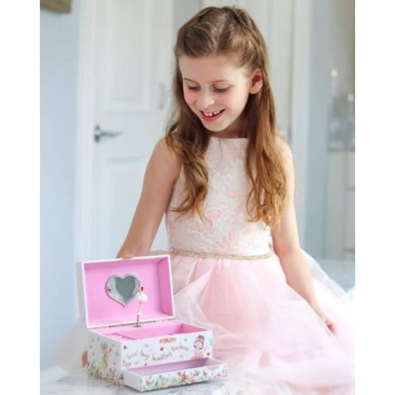 Musical Ballerina Jewelry Box for Girls, with Pullout Drawer and Dancing Ballerina Girl Figurines, Music Box Jewel Storage Case, Gifts for Little Girls, Jewelry Boxes, s Birthday Gift - Image 4