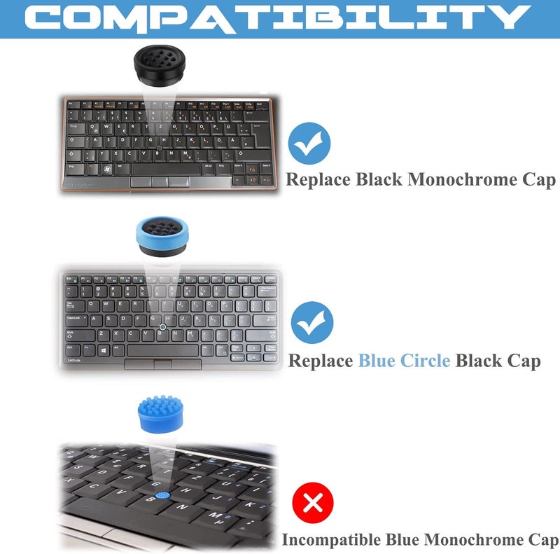 LeFix Pack of 2 Trackpoint Cap Mouse Point Stick Cover Replacement Black Color for Dell Latitude E5520 E5530 E6520 E6530 E6540 E6320 E6420 E6330 E6430 E6440 E5420|Precision M4600 M4700 M4800 M6600 - Image 3