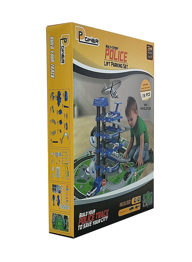 D-Power دي-باور - مجموعة مواقف مصاعد متعددة المستويات | مجموعة بناء افعلها بنفسك مكونة من 5 طوابق، موضوع - مركز الشرطة | مجموعة من 82 قطعة، للأطفال بعمر 3 سنوات فما فوق - Image 2