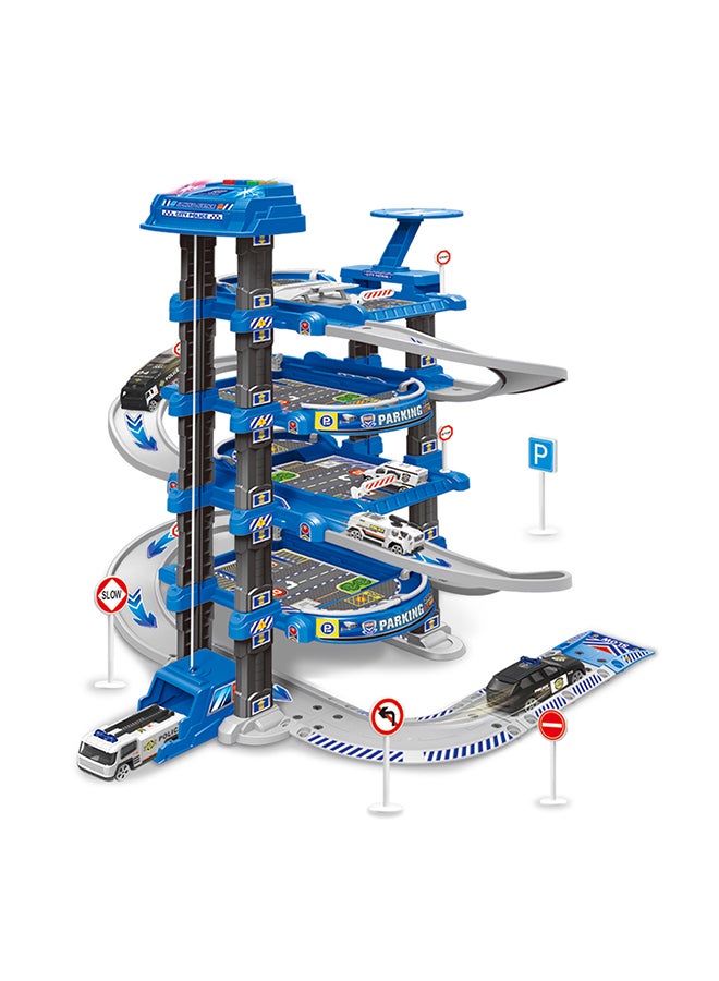 D-Power دي-باور - مجموعة مواقف مصاعد متعددة المستويات | مجموعة بناء افعلها بنفسك مكونة من 5 طوابق، موضوع - مركز الشرطة | مجموعة من 82 قطعة، للأطفال بعمر 3 سنوات فما فوق - Image 4