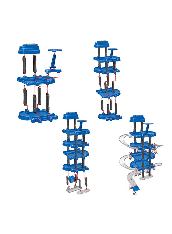 D-Power دي-باور - مجموعة مواقف مصاعد متعددة المستويات | مجموعة بناء افعلها بنفسك مكونة من 5 طوابق، موضوع - مركز الشرطة | مجموعة من 82 قطعة، للأطفال بعمر 3 سنوات فما فوق - Image 3