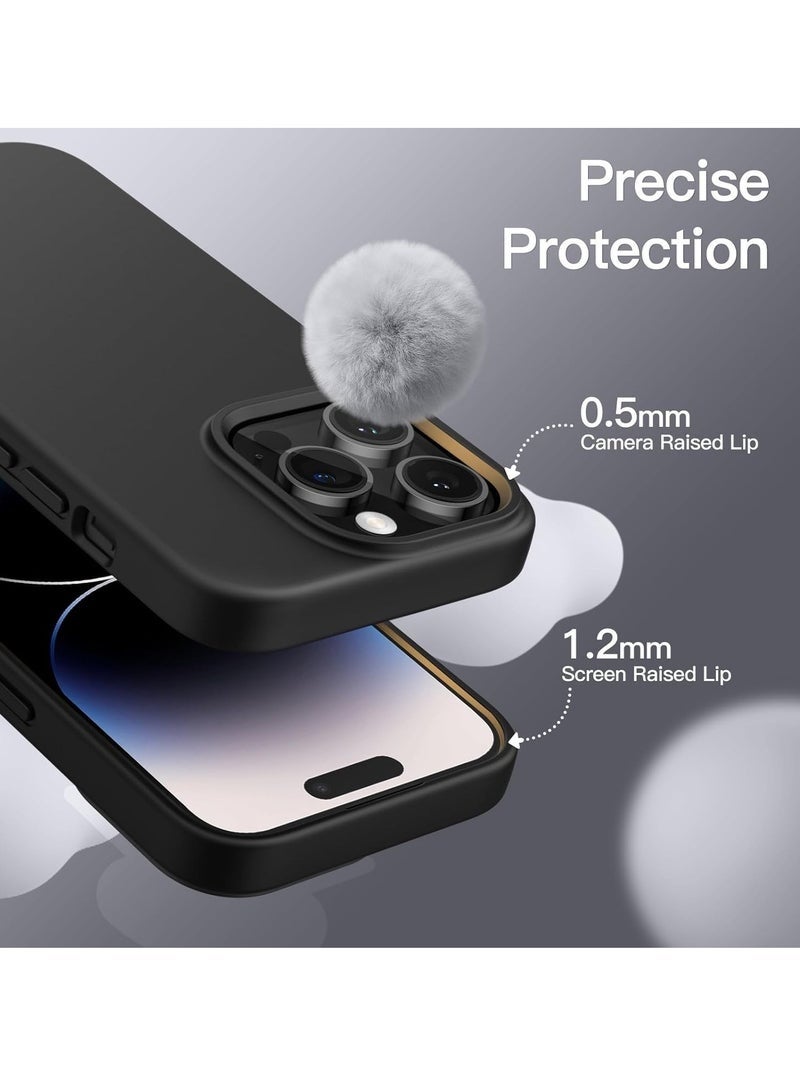 LEDIN Silicone Case for iPhone 14 Pro Max Silky Soft Touch Full Body Protective Phone Case Shockproof Cover with Microfiber Lining - Image 3