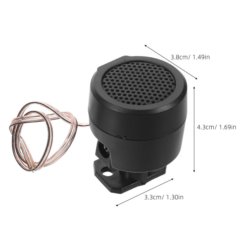 2Pcs Black Small Car Tweeters for Door Audio System Loud Dome Speakers for Vehicle - Image 2