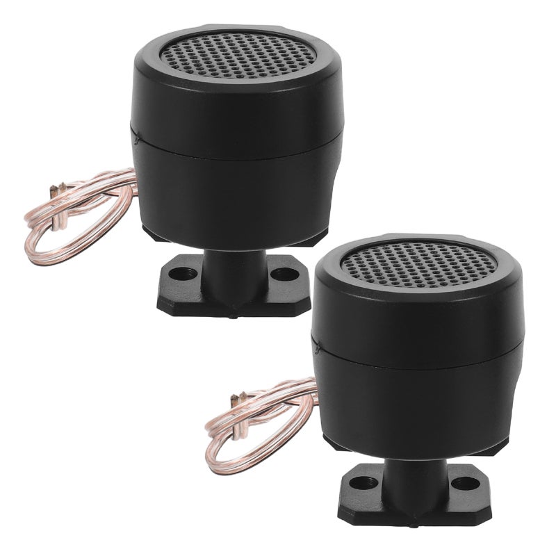2Pcs Black Small Car Tweeters for Door Audio System Loud Dome Speakers for Vehicle - Image 1
