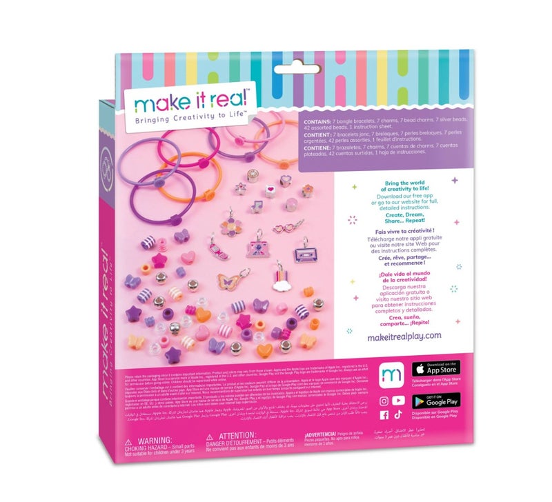 Make It Real DIY Fashion Beaded Bangle Bracelets Craft Kit - Image 4