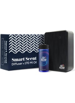 Dr Scent عبوة كومبو - ماكينة توزيع رائحة الزيوت العطرية الذكية (أسود) مع موزع زيت عطري - العنوان (170 مل)  - Image 1