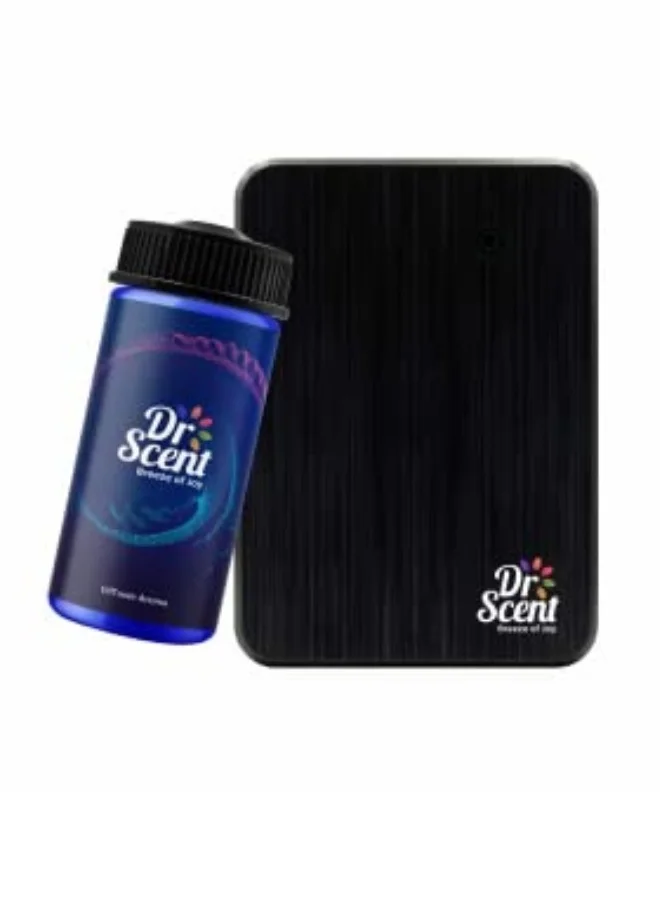 Dr Scent Combo Pack - Essential Oil Smart Scent Diffuser Fragrance Machine (Black) With Diffuser Aroma Oil - Address (170ml)