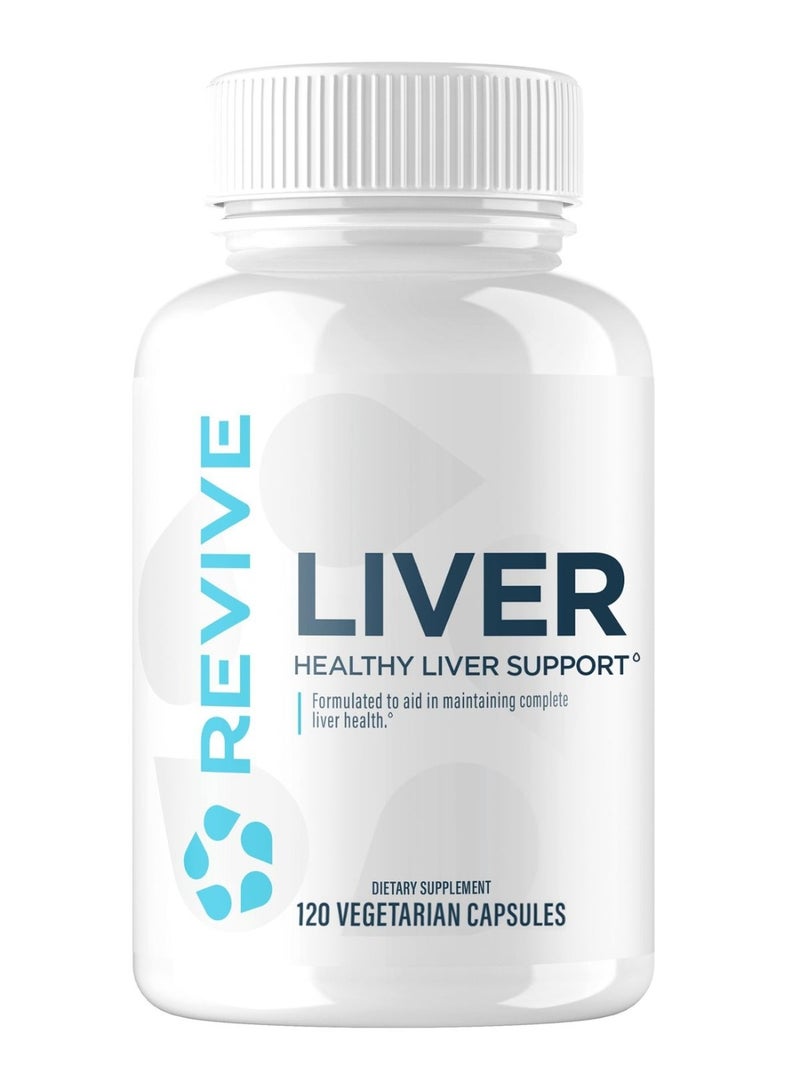 Revive Liver Health Support 120 Vegetarian Capsules | Natural Liver Cleanse, Detox & Repair Formula with Milk Thistle - Image 1
