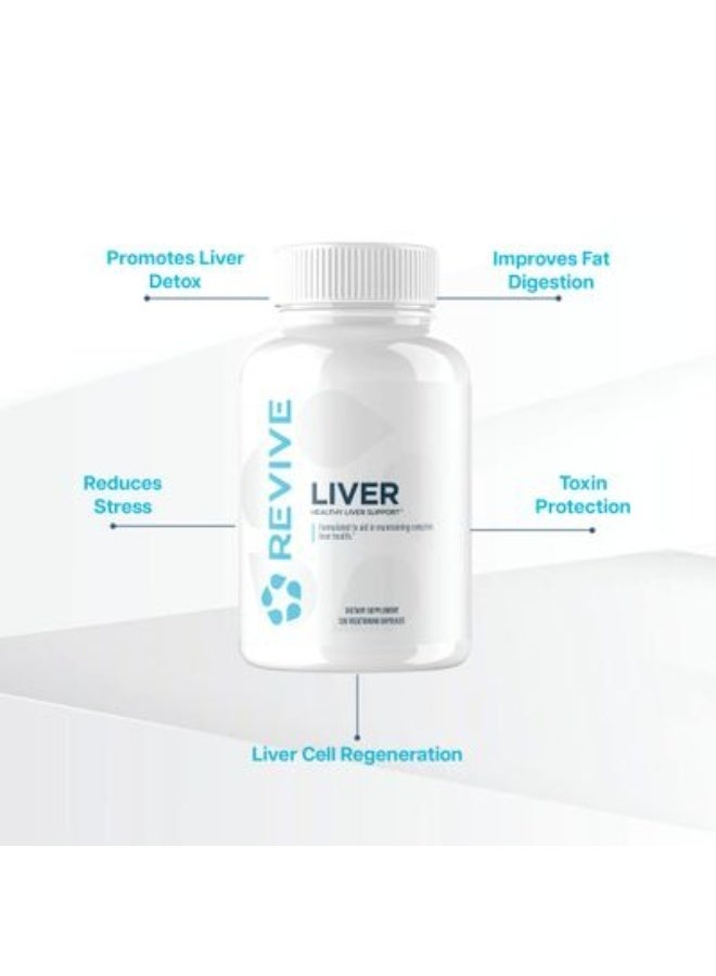 Revive Liver Health Support 120 Vegetarian Capsules | Natural Liver Cleanse, Detox & Repair Formula with Milk Thistle - Image 5