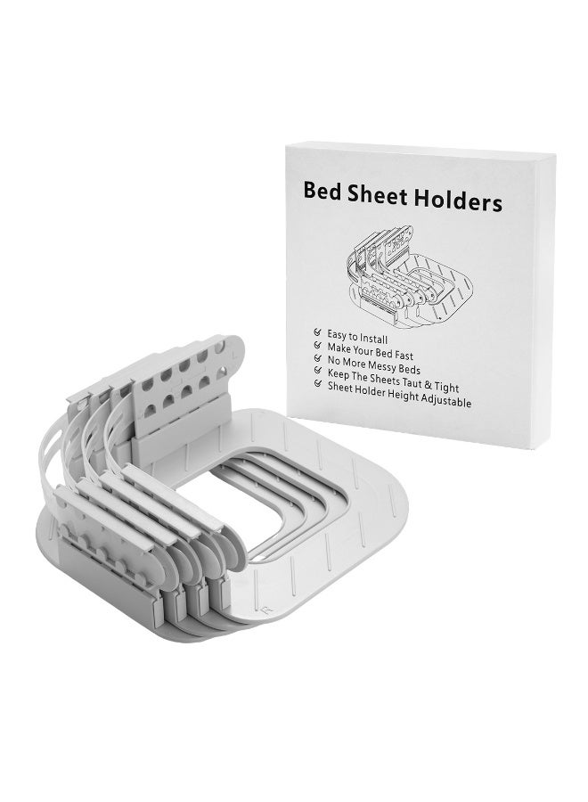 سوفام 4 قطع حاملات لألواح السرير مزودة بأقفال، وثوابت لألواح السرير غير المنزلقة للخدمة الشاقة، وحاملات لألواح السرير، وثوابت لتثبيت الأركان، وشدادات مشابك لجميع الأحجام، وبطاطين، وبطانيات - Image 1