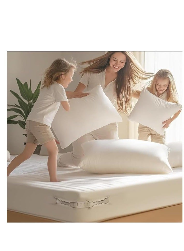 سوفام 4 قطع حاملات لألواح السرير مزودة بأقفال، وثوابت لألواح السرير غير المنزلقة للخدمة الشاقة، وحاملات لألواح السرير، وثوابت لتثبيت الأركان، وشدادات مشابك لجميع الأحجام، وبطاطين، وبطانيات - Image 4