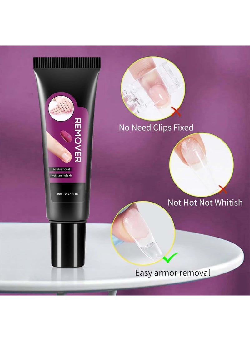 SYOSI Solid Nail Glue Gel, Clear Nail Glue, Nails Strength Adhesive, 10s Quick-Dry, No UV Lamp Needed, Fake Nails Tips Extension, Salon-Grade Formula, Odorless & Non-Irritating (10ml Bottle) - Image 3