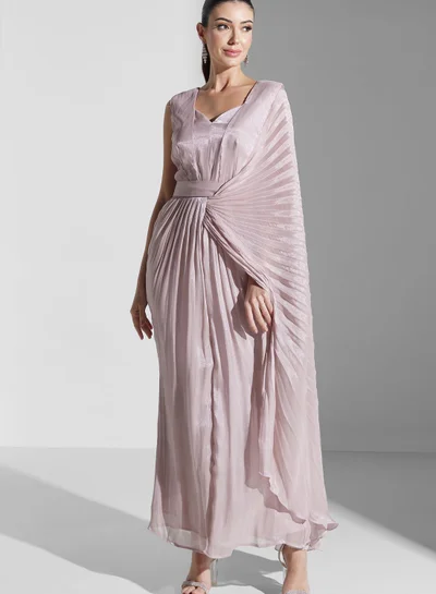 Iyra Pleated Drape Dress