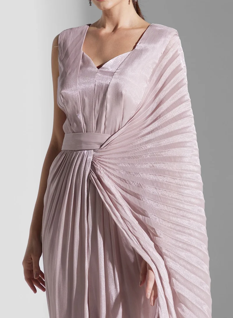 Iyra Pleated Drape Dress