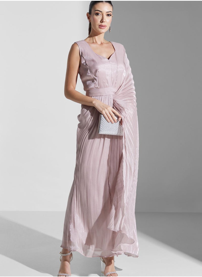 Iyra Plisse Wrap Dress  - Image 4