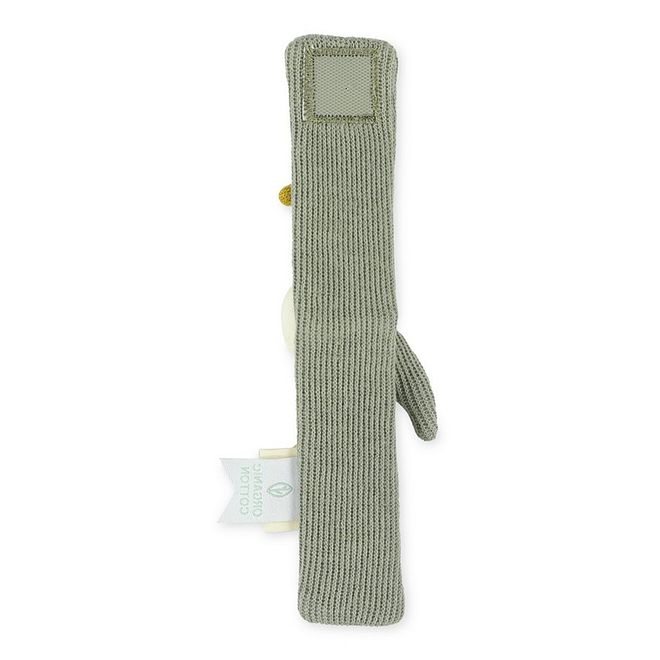 Trixie Knitted Wrist Rattle Heron for Babies - Grey/White, Soft Organic Cotton, Recycled Materials, 0M+ L 18 x B 3 cm - Image 2